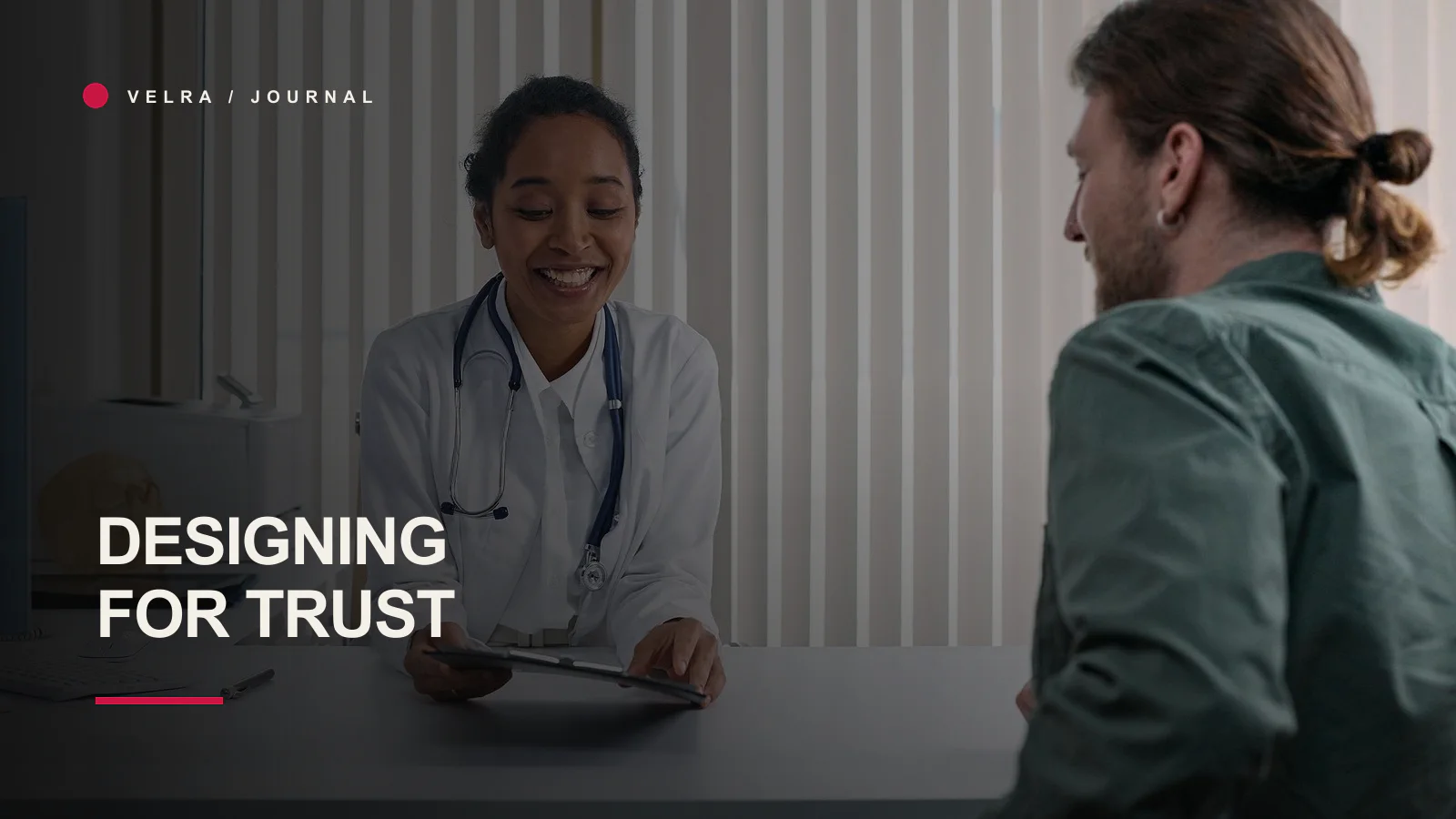 Doctor and patient having a clear, reassuring consultation